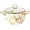 18cm, variant on Enamel Simmer Pot with Lid, Deep Vintage Flower Stew Cooking Pot, Nonstick Thicken Saucepan with Glass Lid and Dual Handles, Large Soup Pot Safe for Induction Cookers and Stove