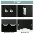 thumbnail image 4 of Euroco Corner Bathroom Storage Cabinet with Doors and Adjustable Shelves, MDF Freestanding Cabinet for Small Spaces, Waterproof Finish,, 4 of 9