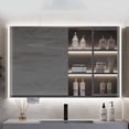 thumbnail image 4 of Light Luxury Nano Rock Integrated Basin Microcrystalline Stone Bathroom Cabinet Modern Minimalist Bathroom Sink Washing YX50BC My Lux Decor Round, 4 of 44
