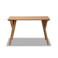 thumbnail image 2 of Baxton Studio Sahar Mid-Century Modern Transitional Walnut Brown Finished Wood Dining Table, 2 of 5
