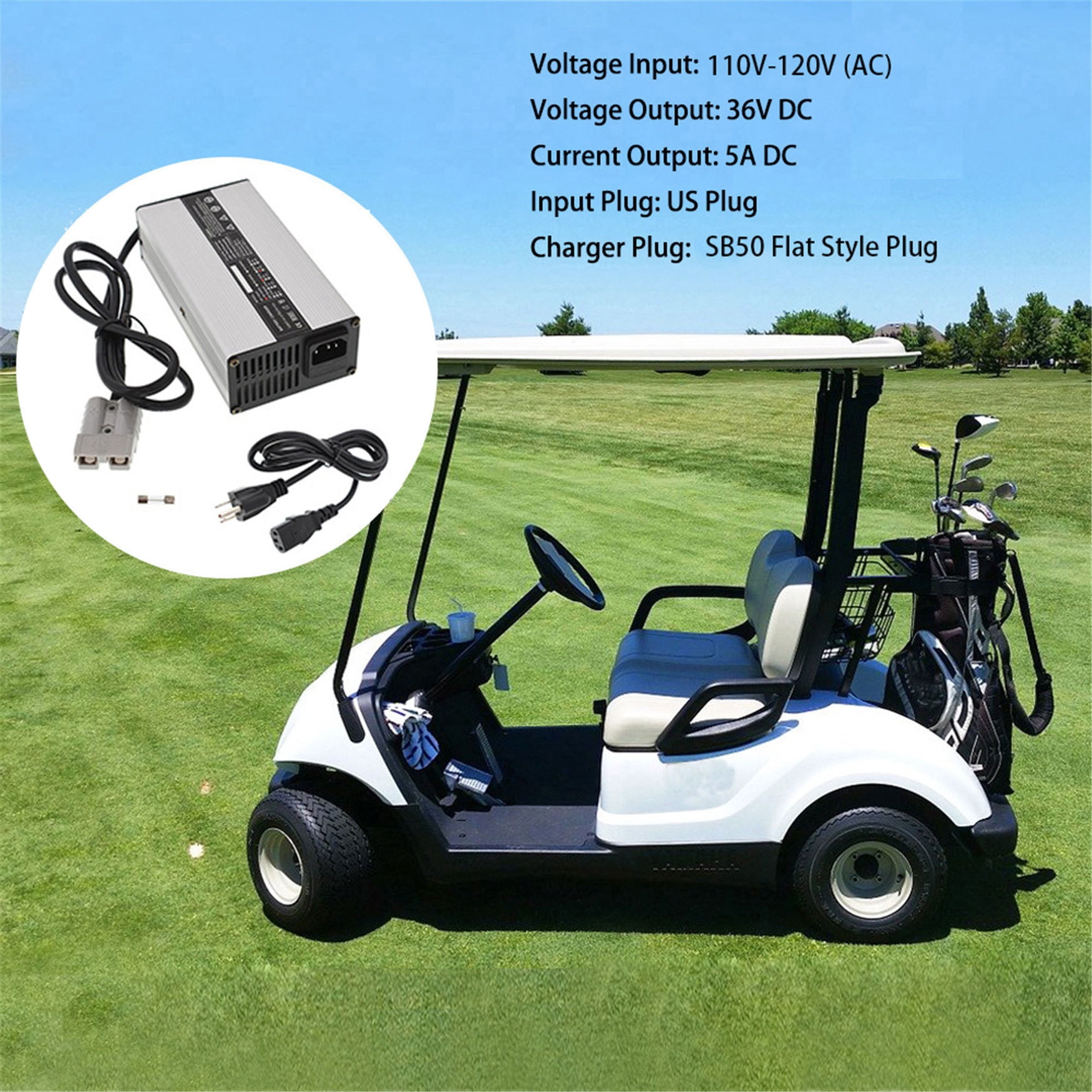 LABLT 36V 36 Volt Golf Cart Battery Charger for EZ-GO EZGO MARATHON 83-94 SB50 Yamaha