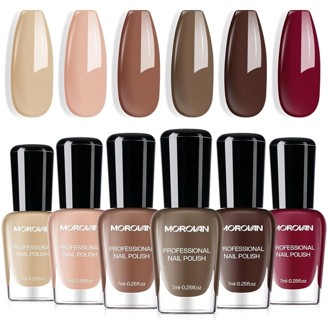 Set de esmaltes de uñas Morovan Otoño Invierno Nude Air Dry para mujer