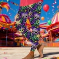 thumbnail image 2 of Feancey Carnival Party Womens Leggings High Waisted Yoga Tights Seamless Tummy Control Mardi Gras Mask Printed Yoga Pants Comfy Casual Pajama Bottoms Purple XXL, 2 of 7