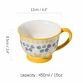 thumbnail image 3 of Qeeadeea Soup Cups With Handles, Ceramic Bouillon Cups, Microwave Soup Bowl, Soup Mug, Breakfast Bowl-yellow-12x12x8.5cm, 450ml, 3 of 7