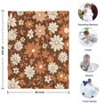 thumbnail image 4 of Brown Daisy Flower Floral Pattern Blanket,Comfortable Soft Flannel Throw Blanket,All Season,Warm Lightweight Blankets for Sofa Bed Couch Living Room Chair,30"x40", 4 of 4