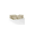 thumbnail image 2 of Maykoosh Retro Relaxation 4 Piece Sectional Cover Set Tan - Loveseat, Sofa, & 2 Square Table/Ottoman, Washable Outdoor Furniture Covers, Patio Furniture Covers With Drawstrings, 2 of 8