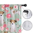 thumbnail image 4 of Blackout Kids Curtains,Jack Russell Terrier Dog and Flower Childrens Insulated Curtains Set Of 2,Bedroom Essentials,Toddler Room Decor 42x63in(106x160cm), 4 of 4