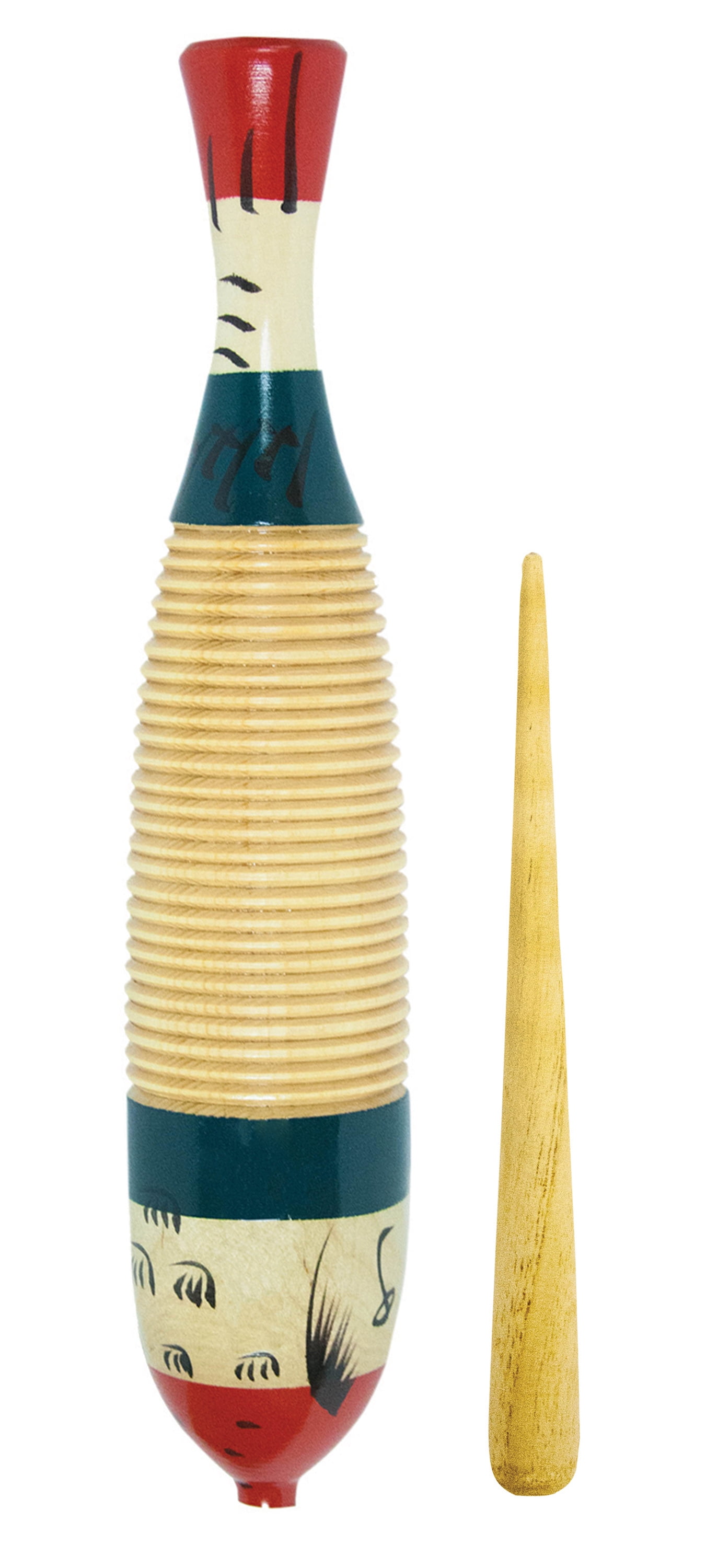 GP Percussion GUIRO Large Wood Guiro With Scratcher