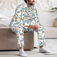 thumbnail image 7 of Gukieu Golfing Clubhouse Print Men's Long-sleeved Pajamas Set, Elastic Waist Pajamas Button-down Pajamas Two-piece Set, Suitable for Adult Male Home Wear-XX-Large, 7 of 7