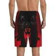 thumbnail image 2 of Balery Black Panther Red Background Men's Cotton Knit Pajama Shorts Waistband & Pockets,Short Pajama Pants-3X-Large, 2 of 8
