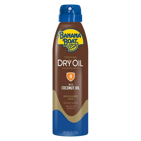 UPC 079656044508 product image for Banana Boat Tanning Dry Oil Clear Spray Sunscreen SPF 8  6oz | upcitemdb.com