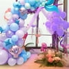 Willstar 85Pcs Mermaid Party Metallic Balloons Garland Arch kit for Baby Shower Frozen Birthday Wedding Under The Sea Bridal Shower with Chrome Blue Purple Confetti Balloons