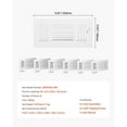 thumbnail image 2 of Choco Moon 6-Pack White HVAC Grille Floor Registers, 4 x 10 Inch Iron Vent Covers for Home Heating & Cooling Efficiency, 2 of 2