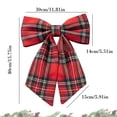 thumbnail image 3 of Buffalo Plaid Bow,Rustic Farmhouse Pre-Tied Check Bows,Layered Plaid Ribbon Bows Decor,Christmas Wreath Holiday DIY Crafts Ribbon Bowknot Ornaments,Front Door Bow Decorations for Mantel,Tree,Holiday, 3 of 4