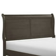 thumbnail image 3 of Gage Traditional California King Sleigh Bed, Wood Frame, Stained Gray- Saltoro Sherpi, 3 of 5