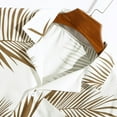 thumbnail image 3 of Camisas Vaqueras Para Hombre Manga Larga Camisa de manga corta con cuello vuelto y estampado informal de verano para hombre (Gold, XXL), 3 of 7