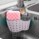 thumbnail image 5 of Fregadero de cocina Caddy soporte de esponja soporte de jabón de plástico de silicona colgante Correa Ajustable grifo Caddy con orificios de drenaje para secado Adepaton WMPH-622-3, 5 of 6