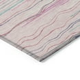 thumbnail image 4 of 3' X 5' Pink Blue And Purple Striped Washable Indoor Outdoor Area Rug, 4 of 5
