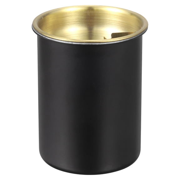 Car Ashtray Stainless Steel Smokeless Smell Windproof Portable Mini Cup Holder Cigarette Ashtray Butt Bucket for Car Home Office, Black