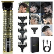 EIMELI Pro Men Hair Clippers Cordless T-Blade Hair Trimmer with Low Noise Zero Gapped Mens Trimmer Hair Clipper USB Charge with LCD Display