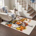 thumbnail image 3 of Fall Thanksgiving Area Rugs 4'x6', Washable Small Throw Rugs for Office Bathroom, Cartoon Pumpkins Maple Leaf Gnomes Floral Indoor Outdoor Rug Non-Slip Low Pile Carpet Runner Reversible Floor Mats, 3 of 8
