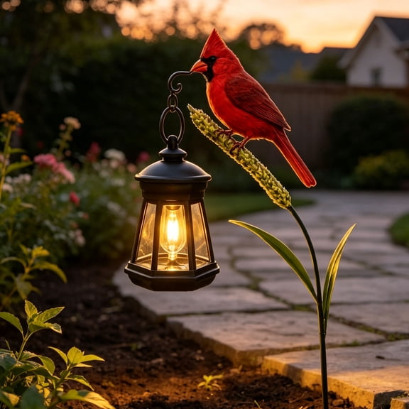 Byndra Bird Solar Garden Stake Light, Outdoor LED Lawn Decor Lamp for Yard Patio Garden Pathway