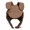 Coffee, variant on Down Hat with Earflaps Comfortable with Ears Peaked Hat Ear Protection for Women White