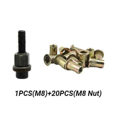 

21 Pcs Hand Rivet Nut Head Nut set M3-M12 for Hand Rivet Tool Belt with 20 Pcs Nut