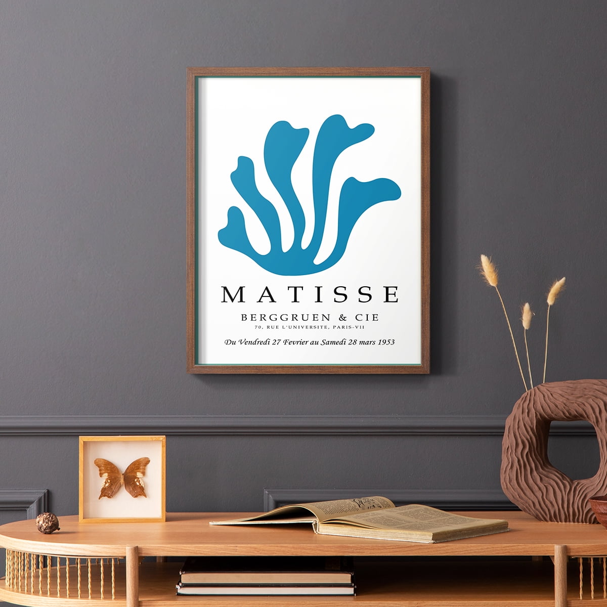 Matisse CCCXLIX in Brown Solid Wood 11 x 14 Framed Print