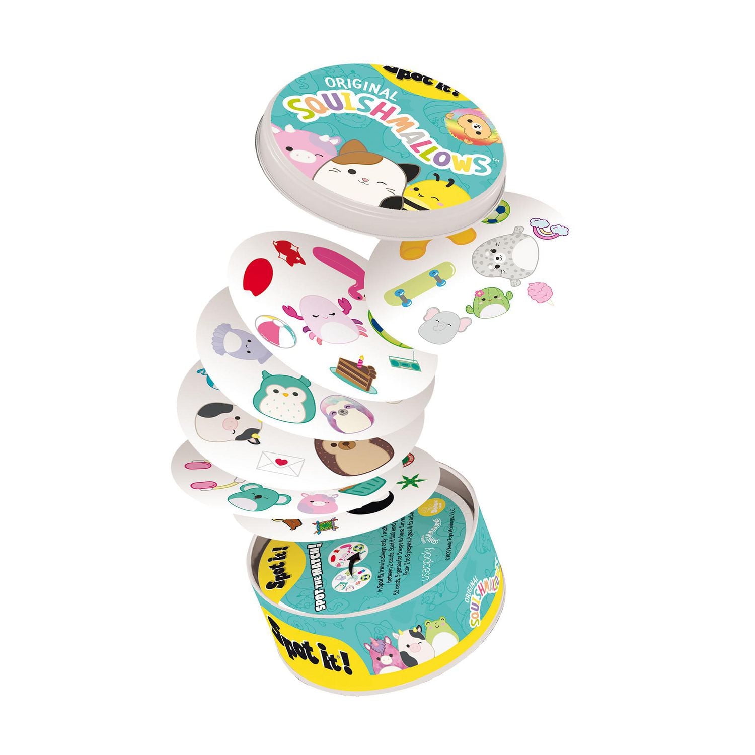 Asmodee - The OP Games - Spot It! - Squishmallow - Fun Card Game for Kids and Adults - For 2 to 8 Players - Ages 4 and up - Multilingual