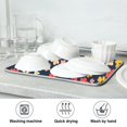 thumbnail image 7 of Yayeee Dish Drying Mat for Kitchen Counter 18"x24" Microfiber Absorbent Pad, Small Colorful Flower, 7 of 7