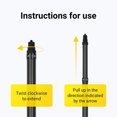 thumbnail image 4 of Carbon Fiber Invisible Selfie Stick Adjustable Extension Rod for Insta 360 X3 / ONE X2 GO 2 Selfie Stick Accessory, 4 of 7