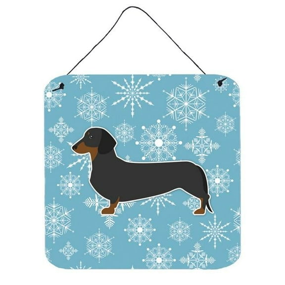 Winter Snowflake Dachshund Wall or Door Hanging Prints