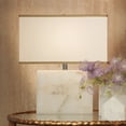 thumbnail image 3 of Jamie Young Co Borealis Modern Alabaster Stone Table Lamp in White, 3 of 3