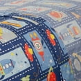 thumbnail image 2 of Hight Thread Count Super Soft Microfiber Kid Breathable Bed Sheet Set with PIllowcase, Flat and Fitted sheet (Spaceship & Planet), 2 of 4