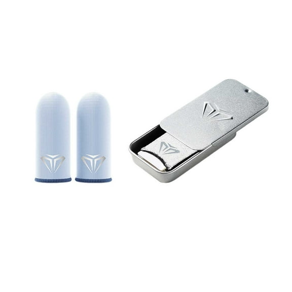 Breathable Sweatproof Gaming Finger Sleeve for Mobile Games Pure Silver Fiber and Cool Silk