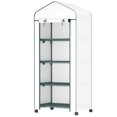 thumbnail image 4 of Serre Portable à 4 Niveaux, Mini Serre Intérieure et Extérieure avec Porte Zippée Enroulable et Roues, Couverture de Protection pour Plantes Transparente de 65 Pouces de Hauteur, Assemblage Facile, 4 of 8