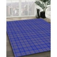thumbnail image 3 of Ahgly Company Machine Washable Indoor Round Transitional Canary Blue Area Rugs, 6' Round, 3 of 7