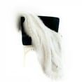 thumbnail image 3 of Plutus Off White Exotic Feather Faux Fur Luxury Throw Blanket, 3 of 3
