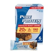 Pure Protein Bar, Chocolate Peanut Caramel, 20g Protein, 6 Ct