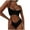 Black, variant on Odeerbi Women's Lingerie Set 2025 Valentine's Day Sexy Transparent Underwear Sling Solid Color Shortened Underwear Set White