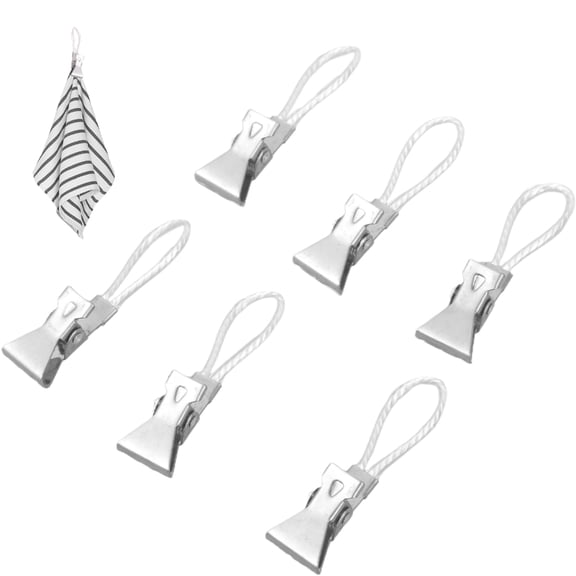 6Pcs Heavy Duty Metal Steel Beach Towel Clip For Outdoor Pool Bath Towels Rustproof Teas Towel Holder Clamps