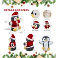 thumbnail image 2 of DolliBu Santa Penguin Stuffed Animal Plush Hand Puppet - Super Soft Wild Animal Dress Up with Red Santa Claus Outfit, Cute Holiday Christmas Gift - 8.5 Inches, 2 of 6