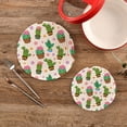 thumbnail image 2 of SKYSONIC 2 pcs Cactus Cartoon Doodle Pot Holders Trivets, Heat Resistant Trivets,Summer Floral Colorful Cotton Thread Weave Mats for Hot Pads Pans Pot Bowl Teapot, 2 of 7