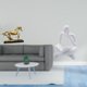 thumbnail image 2 of Figura de caballo,Escultura de caballo en miniatura coleccionable,Estatua de animal de adorno de caballo de resina para decoración del hogar,Figura de lector abstracto,Estatua de pensador, 2 of 8