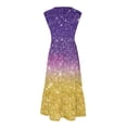 thumbnail image 4 of Diufon Gradient Printed Maxi Dresses for Women Crewneck Sleeveless Dress Summer Casual Dress with Pockets, 4 of 4