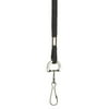 SICURIX Standard Cord Lanyard with Steel Bulldog Clip, 36 Inch Cord, Black, Pack of 24