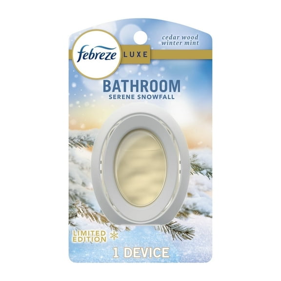 Febreze Bathroom Air Freshener, Odor-Fighting, Serene Snowfall Scent, 1 Count