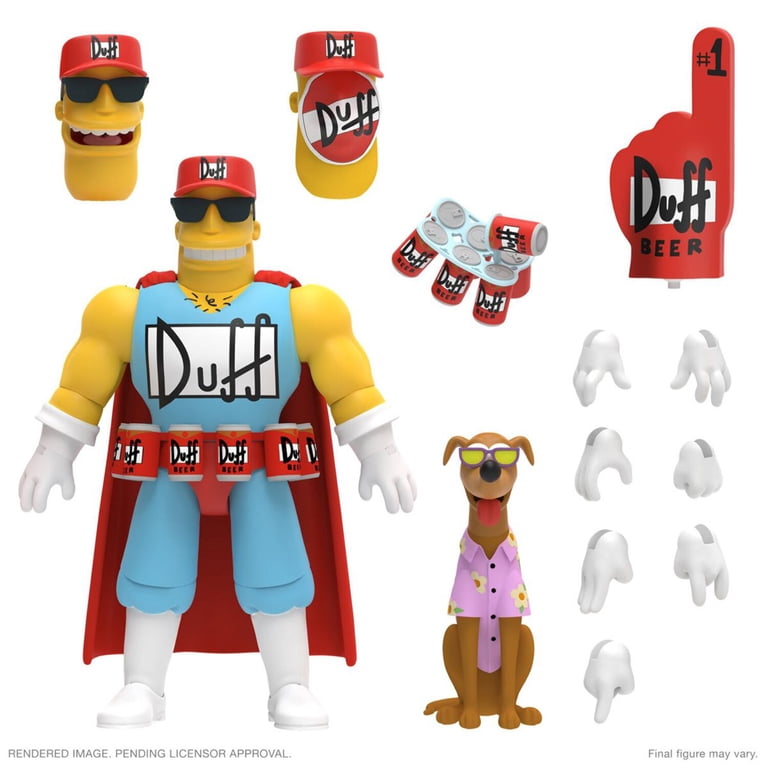 Super7 Collectible Adult Duffman Action Figure, Plastic Blue, 9.50