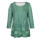 thumbnail image 4 of Pntutb Mujer Casual Estampado Suelto Tres Cuartos Manga Cuello Redondo tops Pntutb Pntutb-3934, 4 of 5